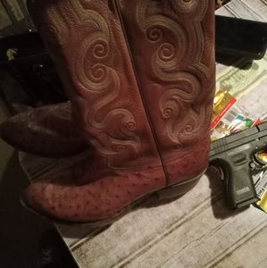 Tony Lama Ostrich Quill boots.